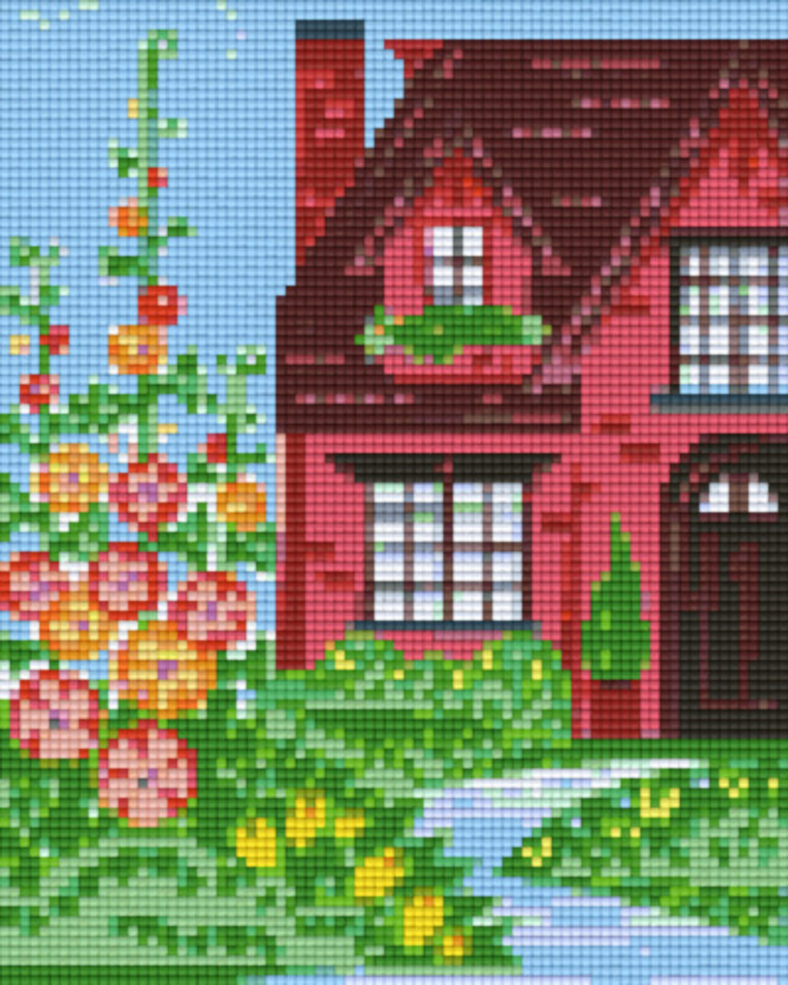 Cottage Four [4] Baseplatge PixelHobby Mini-mosaic Art Kit image 0
